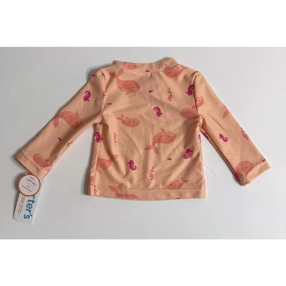 Carter’s Just One You Baby Girl Rash Guard Top Size 3M UPF 50+ Sun Protection - Picture 2 of 5